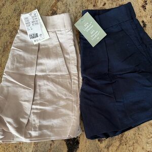 TWO H&M LINEN-BLEND SHORTS
